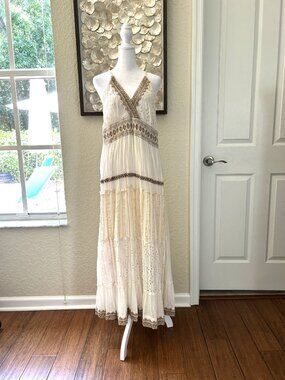 long sleeve short white dress Long Sleeve Embellished Cowl Neck Mini Dress in White - 2 / Regular